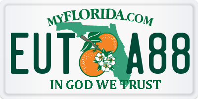 FL license plate EUTA88