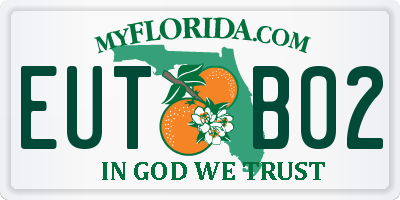 FL license plate EUTB02