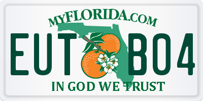 FL license plate EUTB04