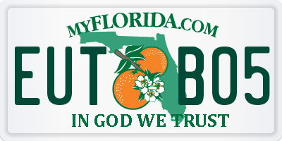 FL license plate EUTB05