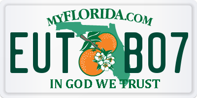 FL license plate EUTB07