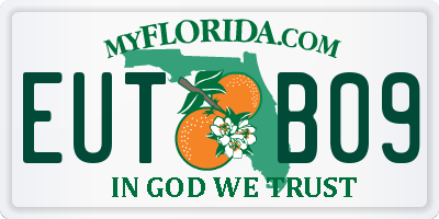 FL license plate EUTB09