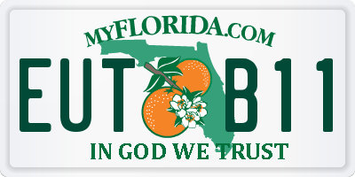 FL license plate EUTB11