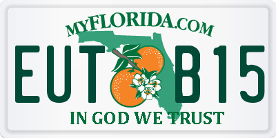 FL license plate EUTB15
