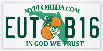 FL license plate EUTB16