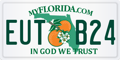 FL license plate EUTB24