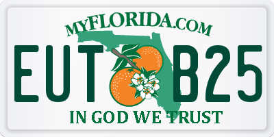 FL license plate EUTB25