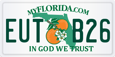 FL license plate EUTB26