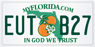 FL license plate EUTB27