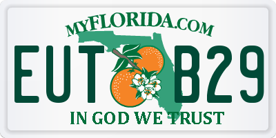FL license plate EUTB29