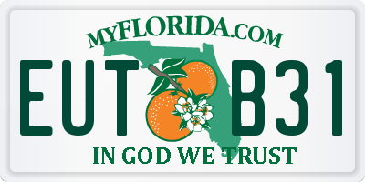FL license plate EUTB31