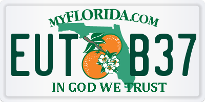 FL license plate EUTB37