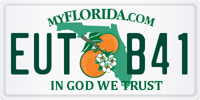 FL license plate EUTB41