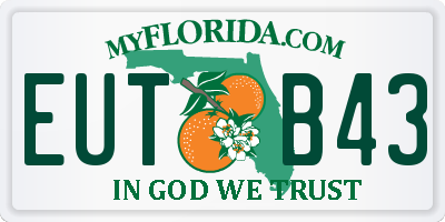 FL license plate EUTB43