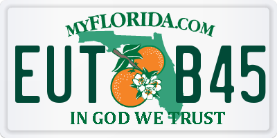 FL license plate EUTB45