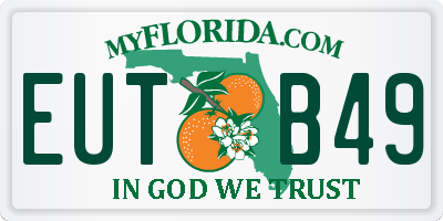 FL license plate EUTB49