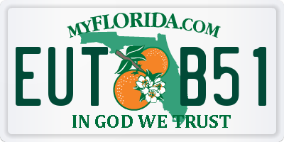 FL license plate EUTB51