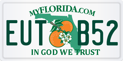 FL license plate EUTB52