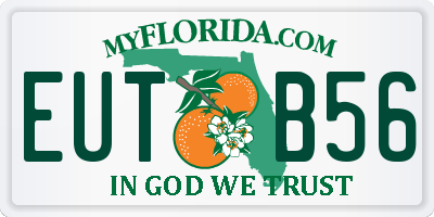 FL license plate EUTB56