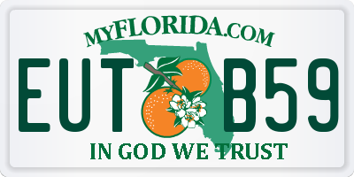 FL license plate EUTB59