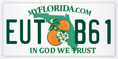 FL license plate EUTB61