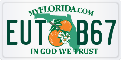 FL license plate EUTB67