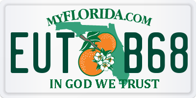 FL license plate EUTB68