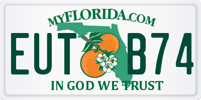 FL license plate EUTB74