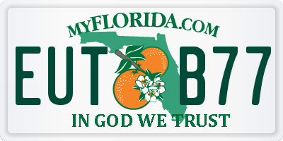 FL license plate EUTB77