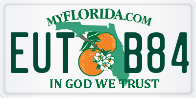 FL license plate EUTB84