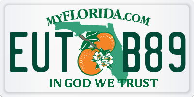 FL license plate EUTB89