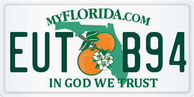 FL license plate EUTB94
