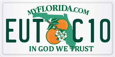 FL license plate EUTC10