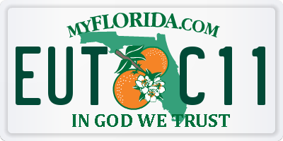 FL license plate EUTC11