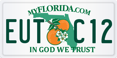 FL license plate EUTC12