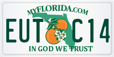 FL license plate EUTC14
