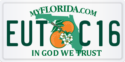 FL license plate EUTC16