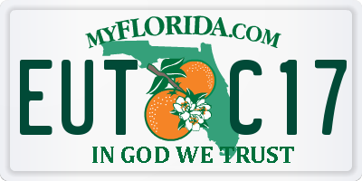 FL license plate EUTC17