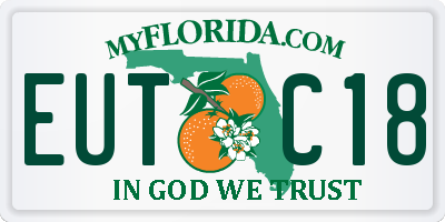 FL license plate EUTC18