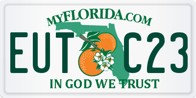 FL license plate EUTC23