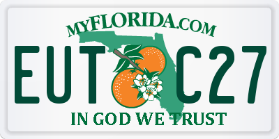 FL license plate EUTC27
