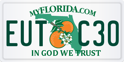 FL license plate EUTC30