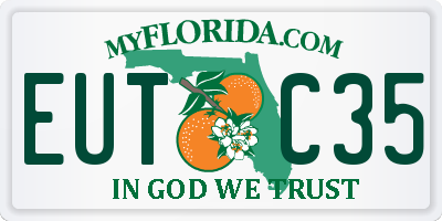 FL license plate EUTC35