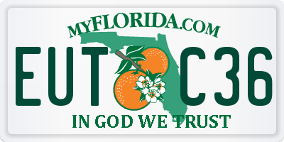 FL license plate EUTC36