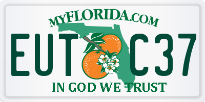 FL license plate EUTC37