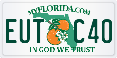 FL license plate EUTC40