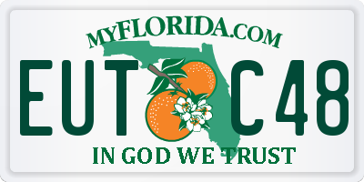 FL license plate EUTC48