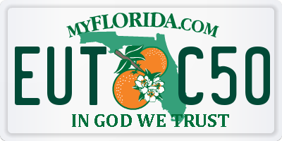 FL license plate EUTC50