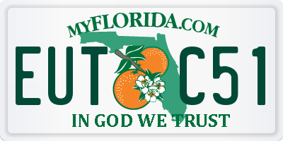 FL license plate EUTC51