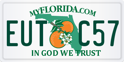 FL license plate EUTC57